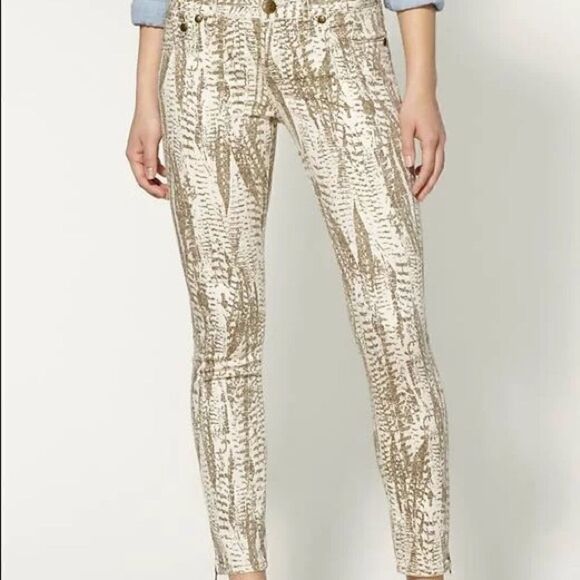 FP Free People Snakeskin Print Novalty zip Ankle Designer Denim Jean Animal 28 - Picture 8 of 8